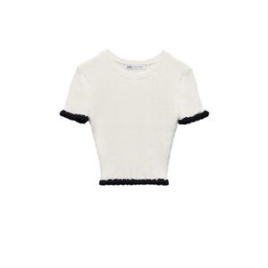 SOLD | Zara - Ruffled Rib Top